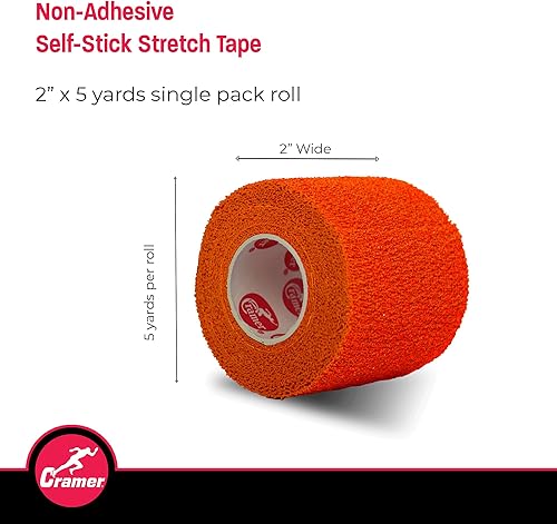 Miniatura 7 de Cramer Eco-Flex Self-Stick Stretch Tape, Cohesive Tape, Flexible Elastic Sports Tape, Athletic Training Room Supplies, Easy Tear & Self-Adherent