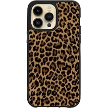 Apple iPhone 15 Pro ile Uyumlu Leopar Desenli Silikon K l f, Siyah, Darbelere ve  iziklere Kar  Koruma
