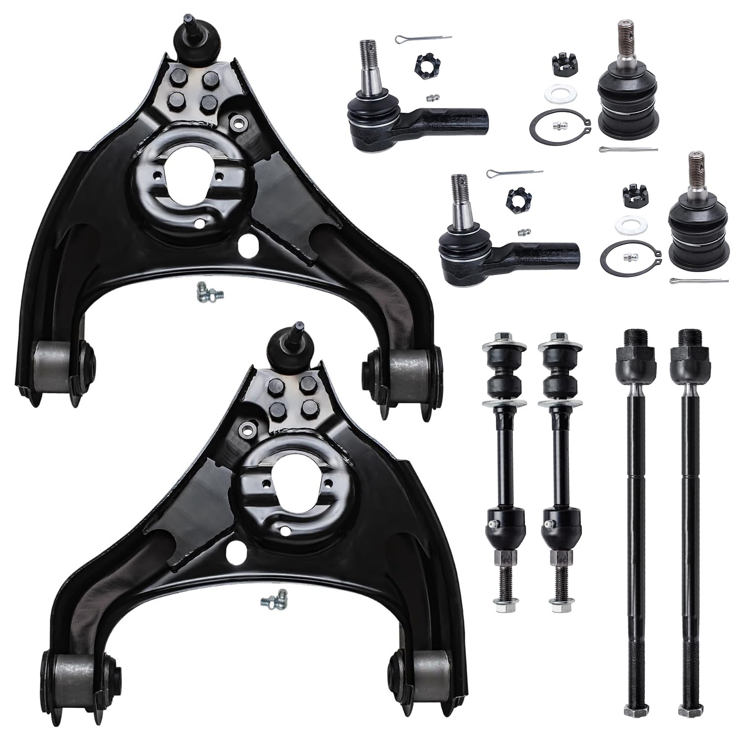 Detroit Axle - RWD 10pc Front Suspension Kit For 2006-2012 Ram 1500