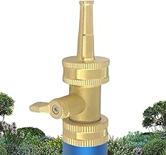 Schlauchtülle – Messing-Sprühaufsatz, ergonomischer rutschfester Griff mit verstellbarem Durchfluss für Terrasse, Deck, Pool, Outdoor, Haus, Wasserhahn, Reinigung, Bewässerung, Bewässerung, Sprüher