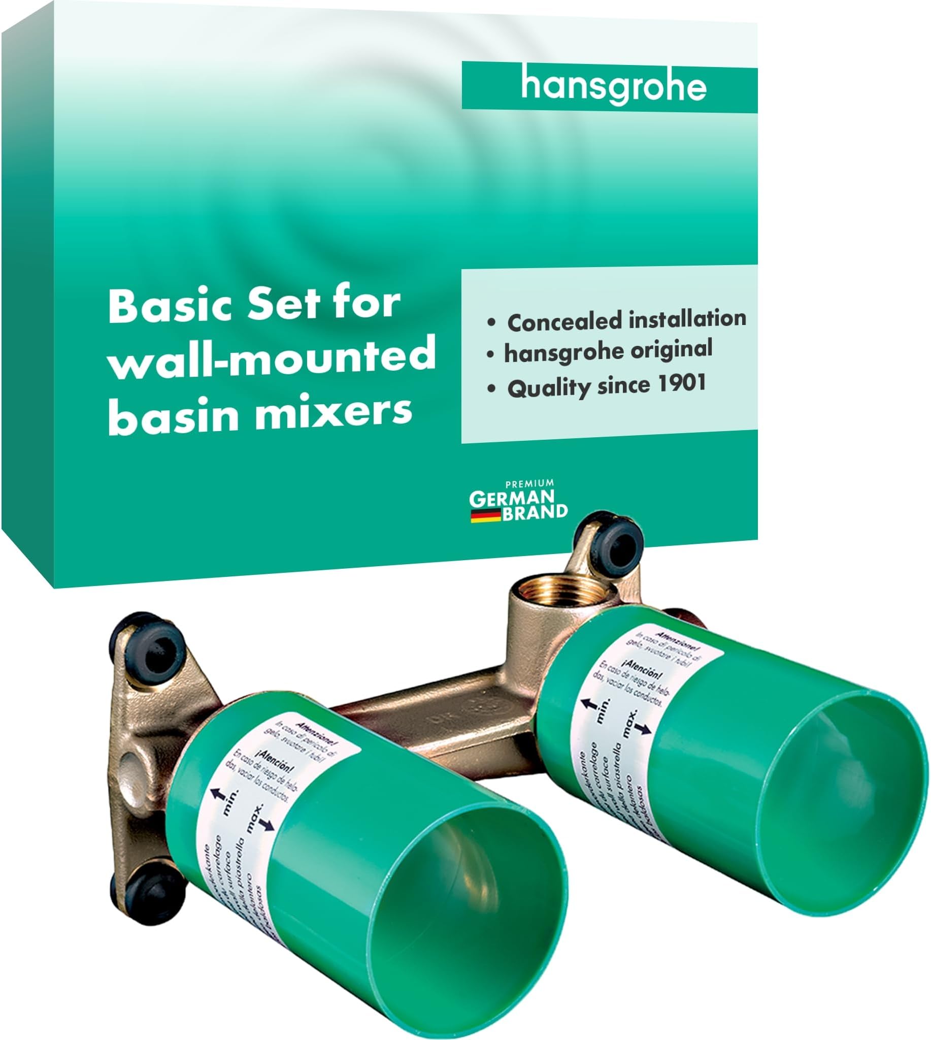 basic set for single lever basin mixers for concealed installation wall-mounted, 13622180