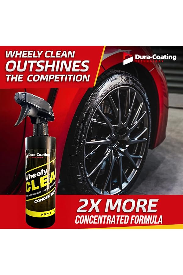 DURA-COATING TECHNOLOGY Wheely Clean Concentrate - Good for Chrome Wheel Cleaner, Clear-Coated, or Aluminum Wheel Cleaner - Professional Tire Shine & Rim Cleaner Spray - Car Care Solution - 1 oz by DURA-COATING TECHNOLOGY - Image 3