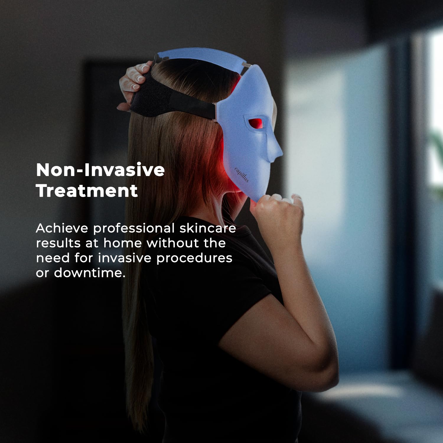 Capillus Red Light Face Mask - 4 Modes Wireless LED Face Mask Light Therapy for Wrinkles, Fine Lines, Dark Spots, Acne - Infrared, Blue & Red Light Therapy for Face - FDA Cleared, Lilac
