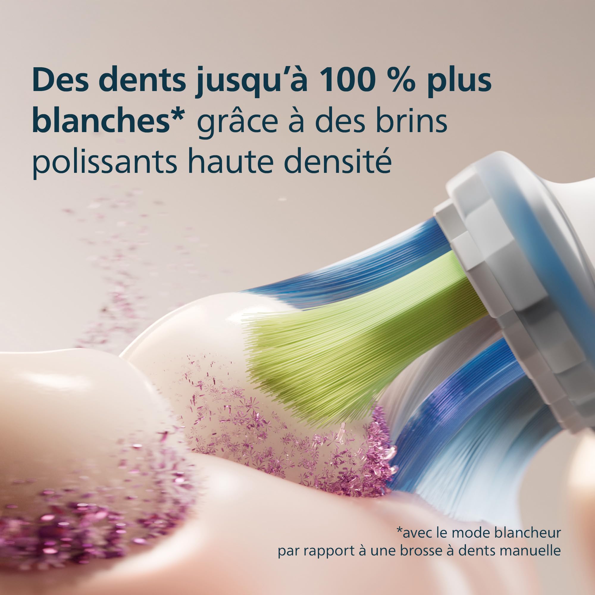 Philips Sonicare C3 Premium Plaque Defence - têtes de brosse à dents de rechange d'origine, blanc, lot de 6, HX9046/87