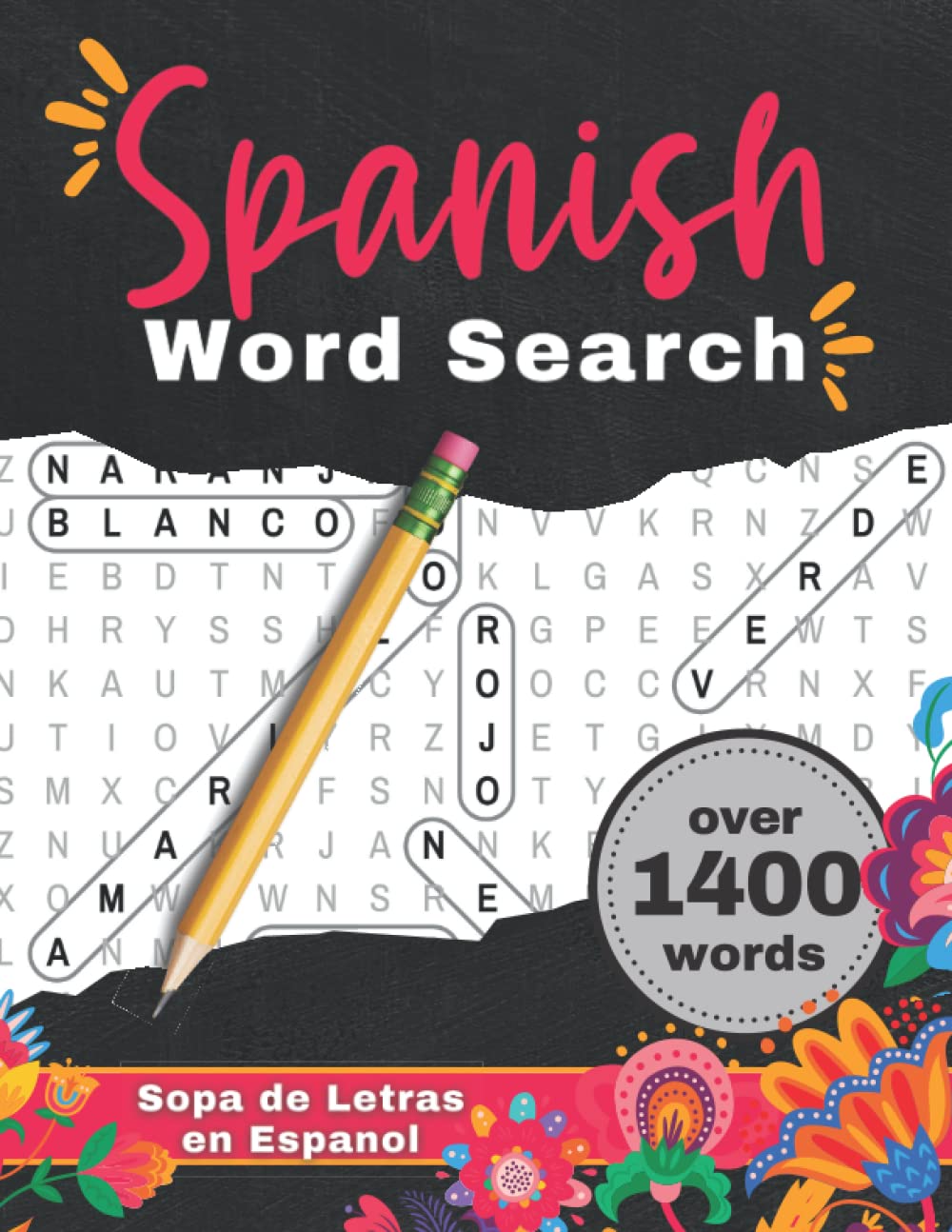 Spanish Word Search For Adults Large Print: 80 Themed Puzzles in Spanish for Teens, Adults and Senior