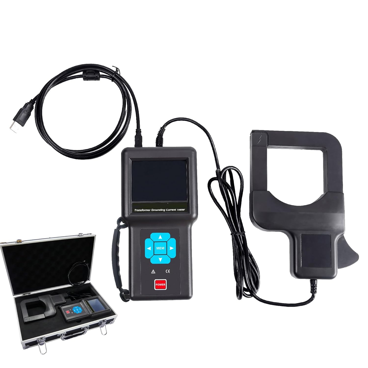 Transformer Core Grounding Current Test Ac Current Tester with Iec1010-1 Standard Current Range Ac 0.00ma～100A Frequency Range 10Hz～1000Hz USB Touch Screen