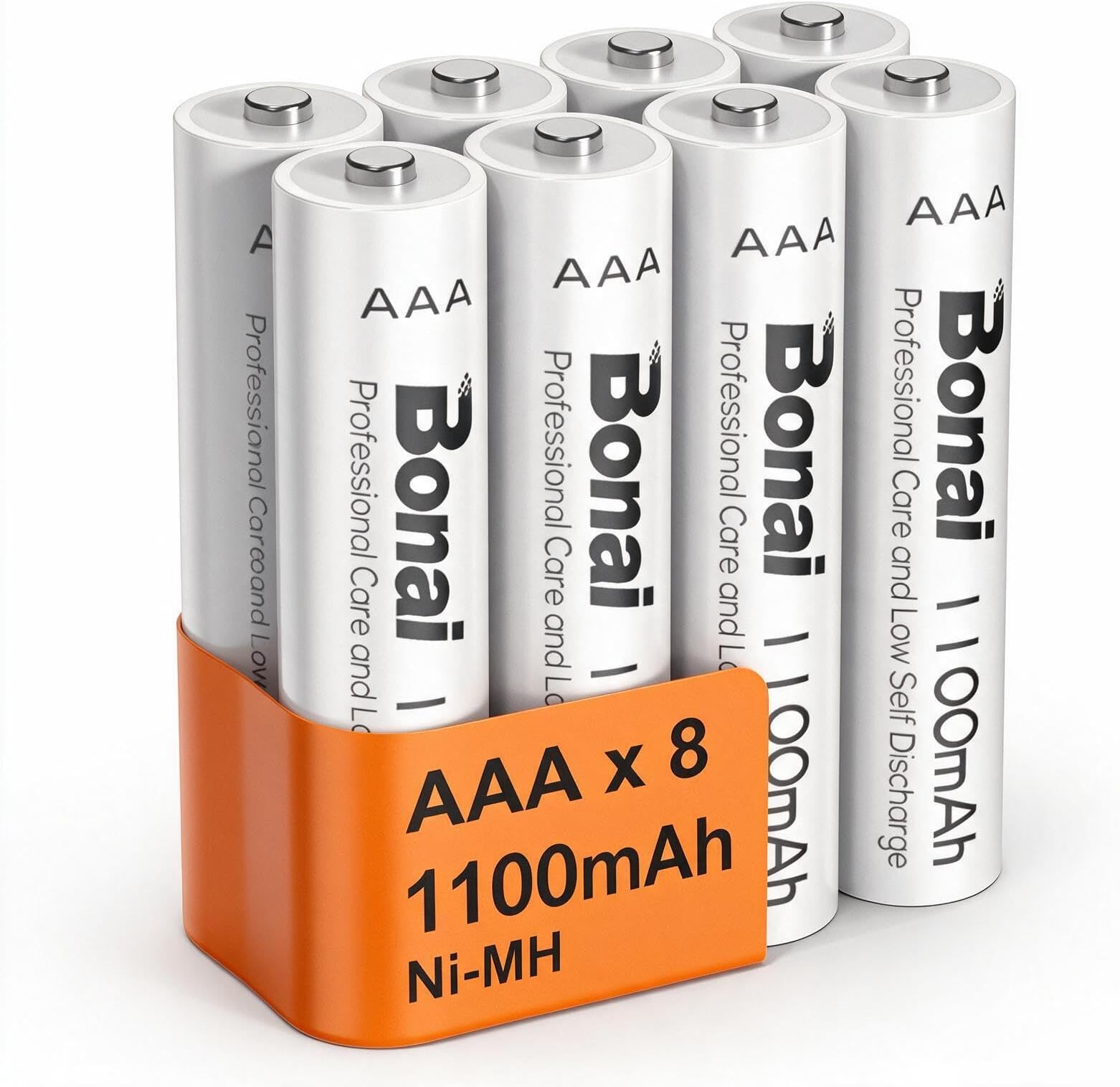 BONAI 8 Packs AA Rechargeable Batteries