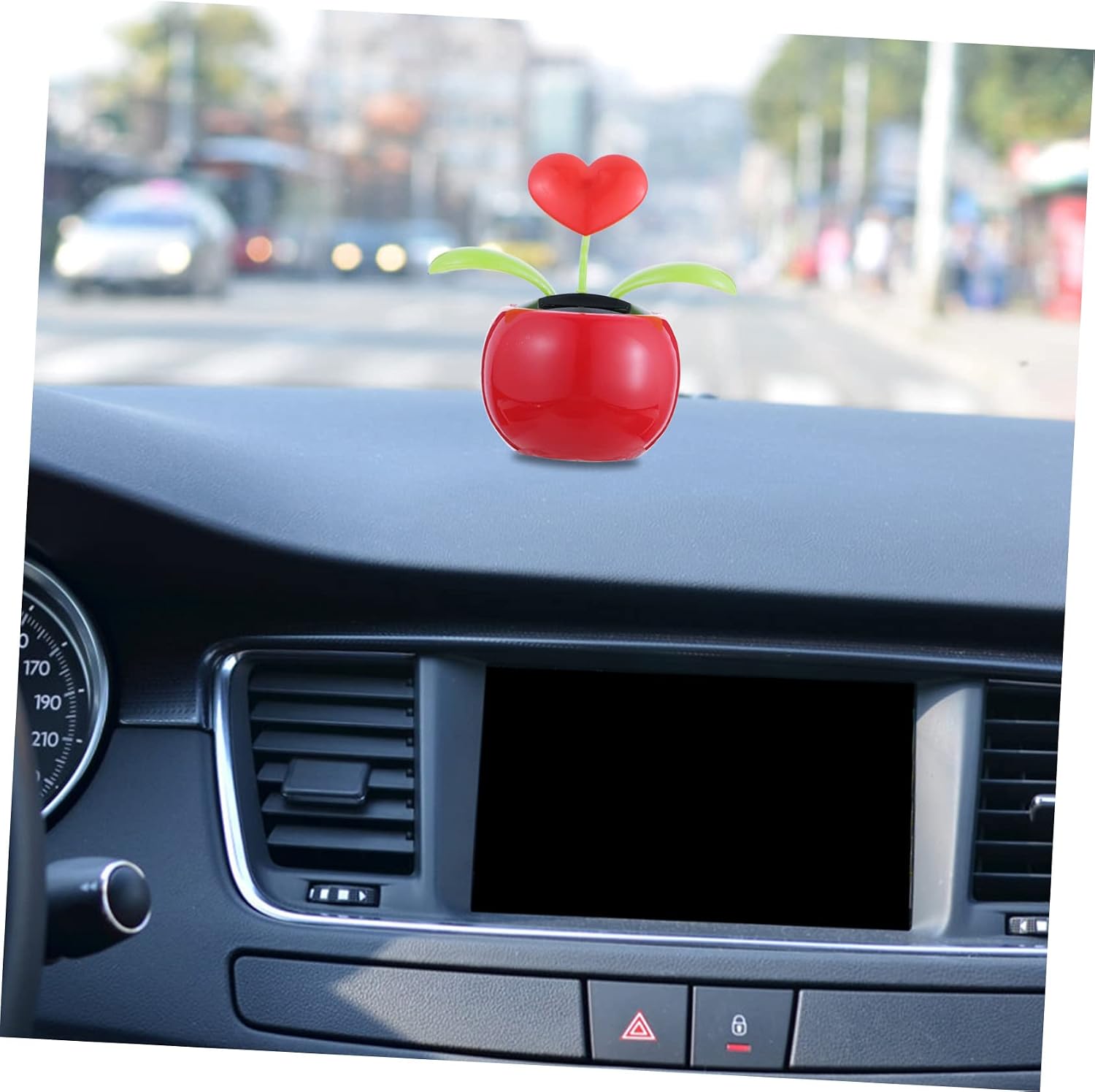 Gatuida 6pcs Solar Dancing Toy Heart-shaped Auto Swinging Decoration for Home Desk and Car Solar Powered Ornament for Boys and Girls and Adults