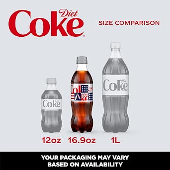 Diet Coke Diet Soda, 16.9 fl oz Bottles, 6 Pack - Cola Soft Drinks