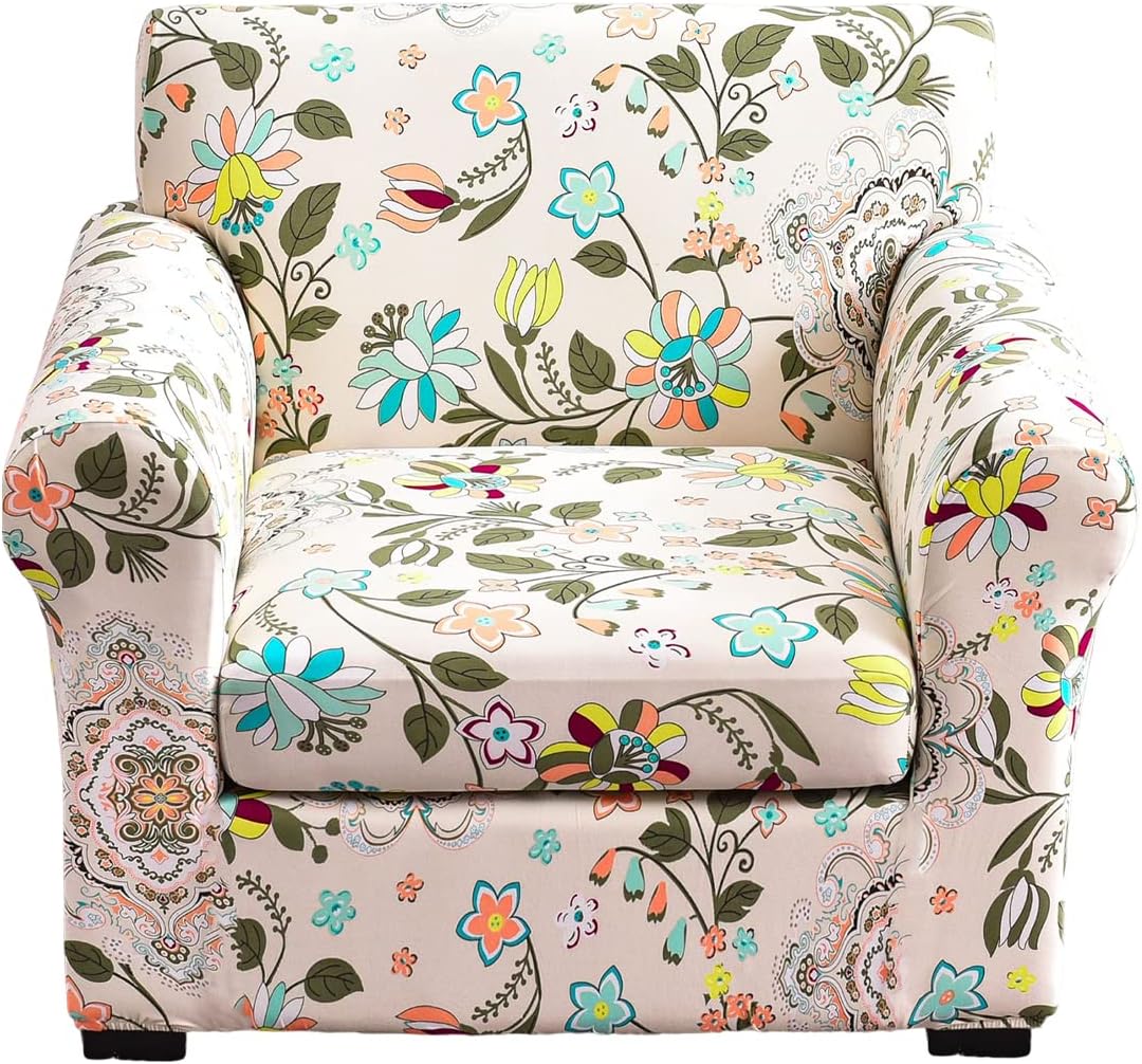 KRFOONN 2 Piece Chair Covers Printed Sofa Covers Couch Covers Washable