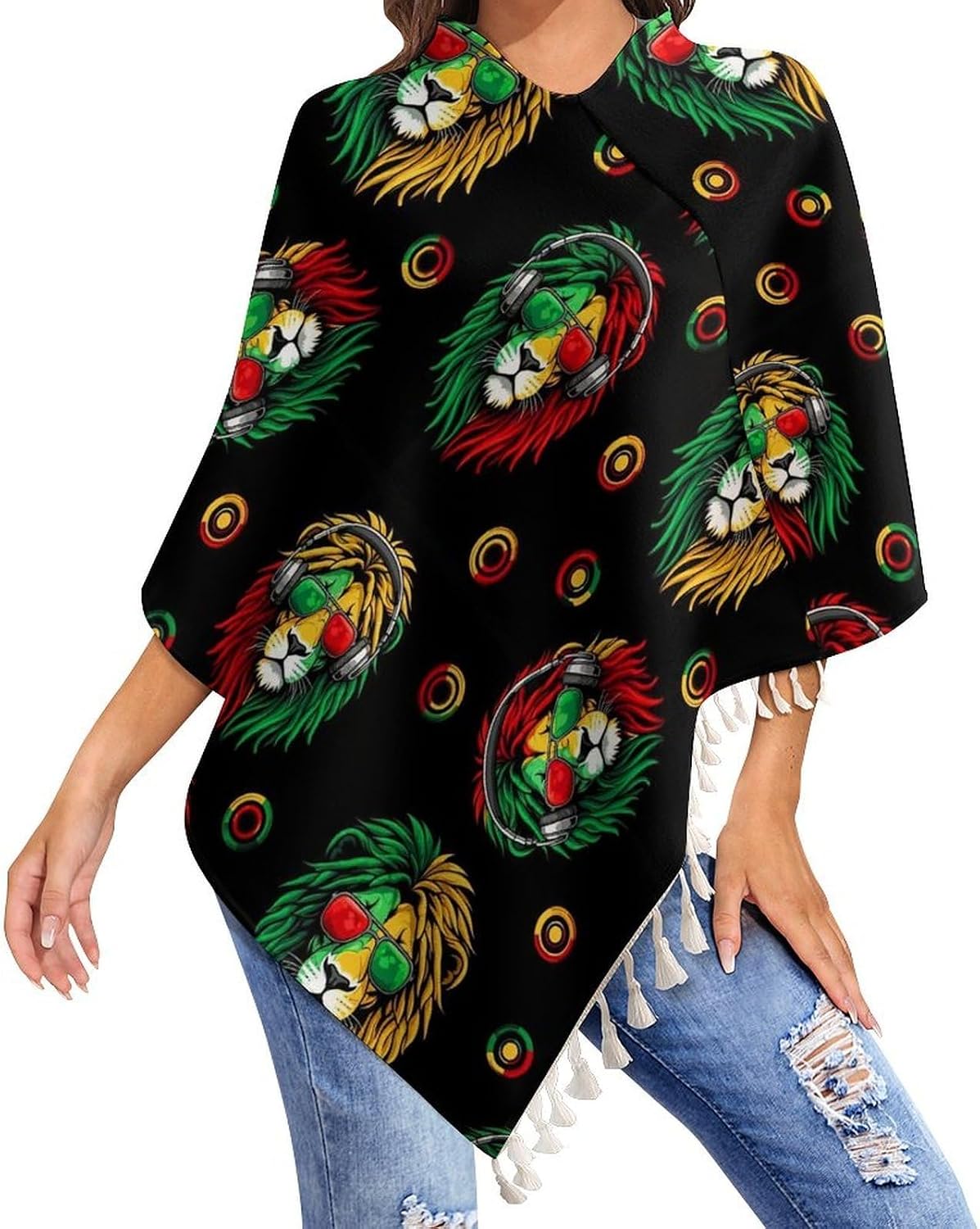 Women's Shawl Wraps Travel Poncho Cape Soft Knit Sweater Wraps Cowl Tops