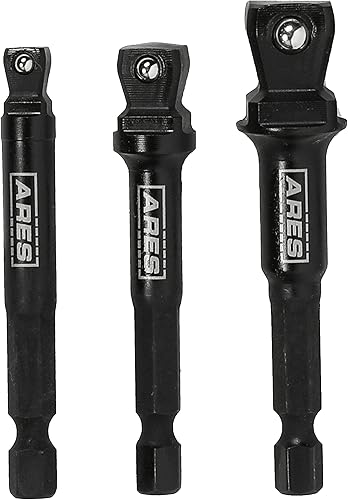Miniatura 6 de ARES 22046 - Juego de 3 extensiones de tambaleo de impacto de 3 pulgadas – 1/4 pulgadas, 3/8 pulgadas y 1/2 pulgadas, extensiones de tambaleo que