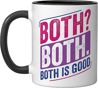 Bi Pride Bisexual Bisexuality Bi Flag Ceramic Mug, Black/White