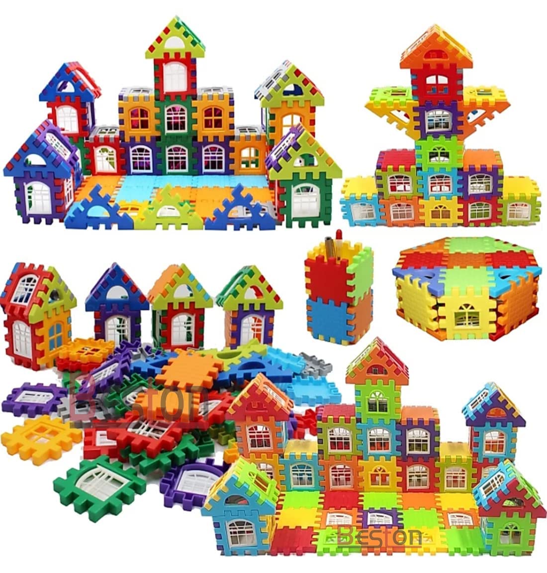 SHREE ARCHI 75 Pcs. House Building Blocks with Attractive Windows Set