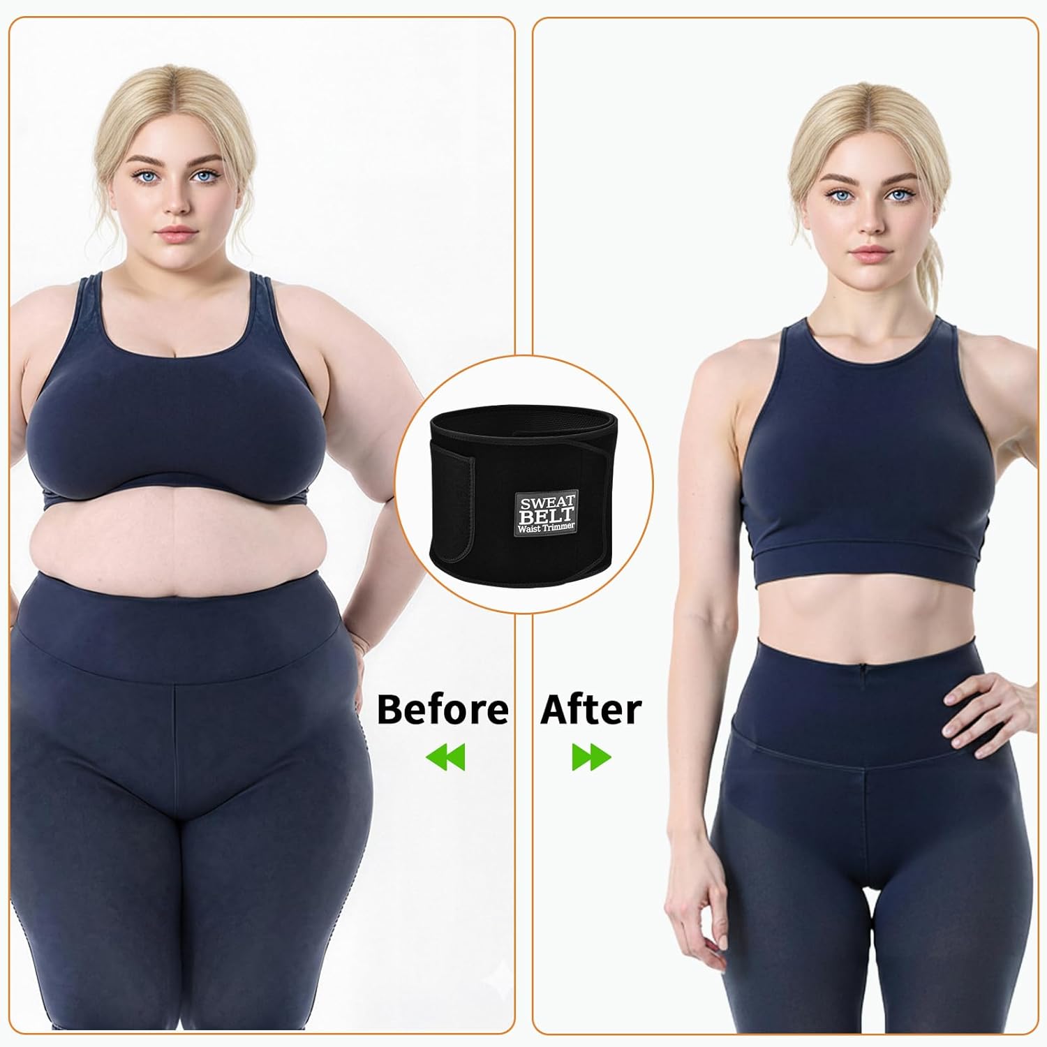 LKV Waist Trainer for Women Lower Belly Fat, Waist Trimmer Sweat Belt for Workout, Stomach Wrap Waist Sweat Band Body Shaper - Image 2