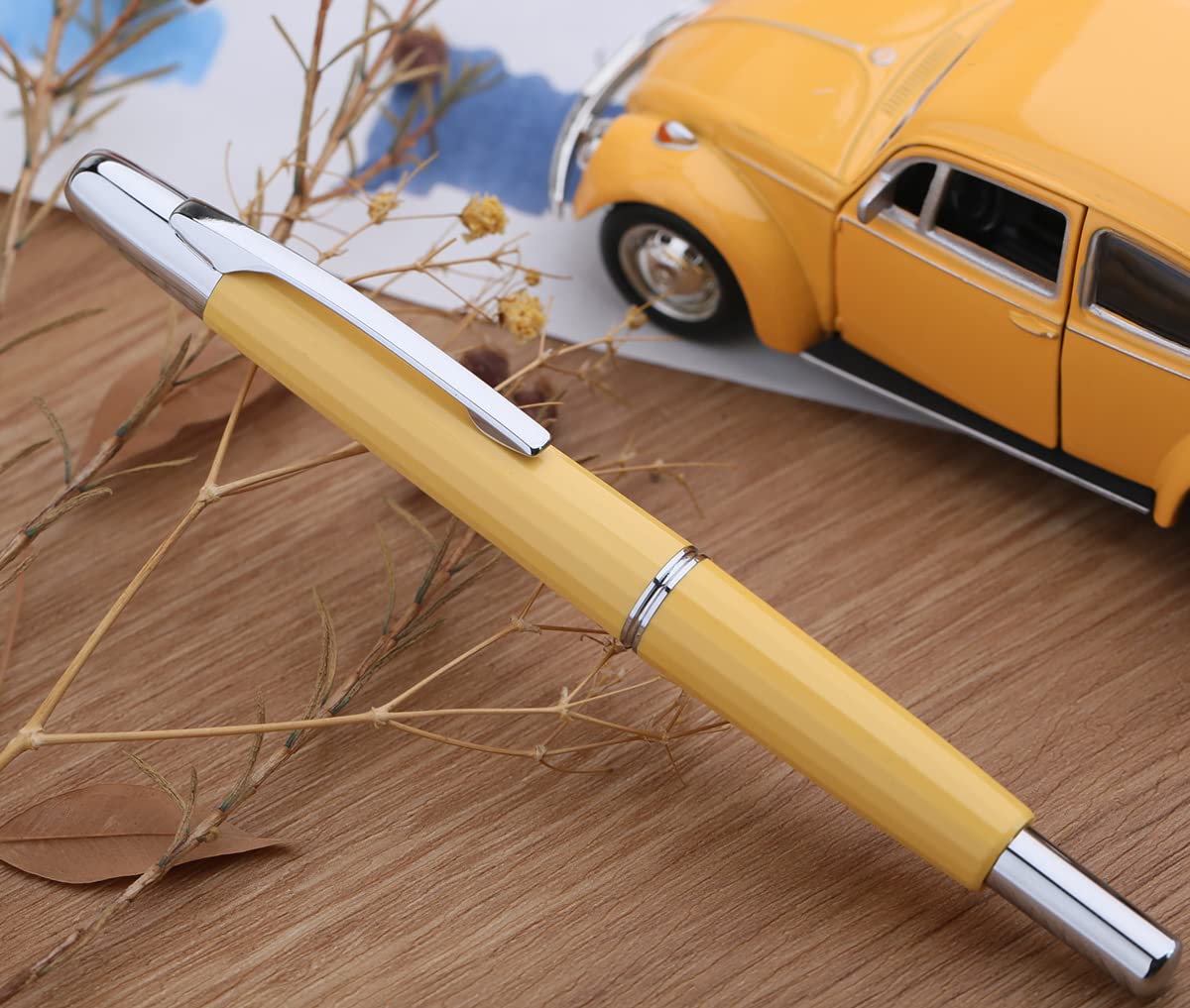 Majohn A2 Press Fountain Pen Retractable Ef Nib Resin Writing