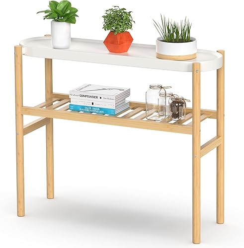 Miniatura 8 de Soporte para plantas de bambú, para interiores, soporte para esquinas, expositor de plantas para jardín, para exteriores, de 3niveles