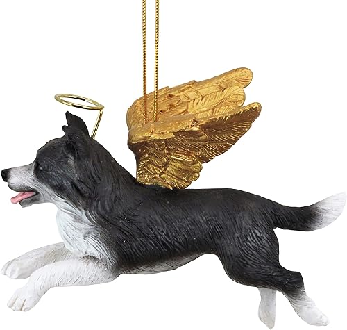 Miniatura 88 de Design Toscano Pitbull Dog Angel - Adorno navideño para árbol de Navidad, 4 pulgadas, resina de piedra fundida, acabado marrón y dorado Marrón