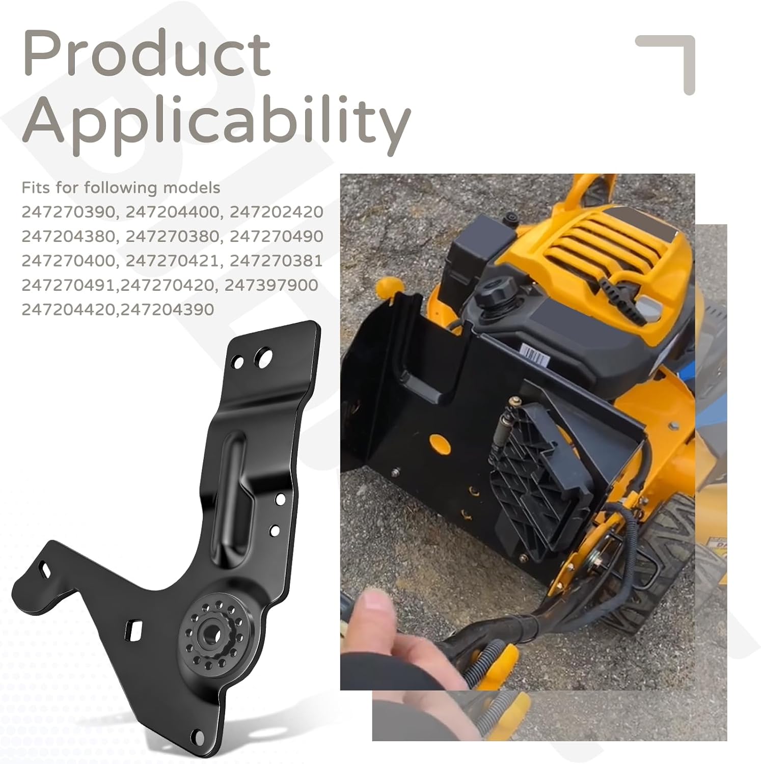 783E08863B 42" Idler Pivot Bracket & 738-05099 Shoulder Spacer for MTD CUB Cadet Troy-BILT Craftsman XT1 XT2 RZT LT42 LX42 EFI KH KW FAB Tractor 13AQA1ZT299 132QA1ZT099