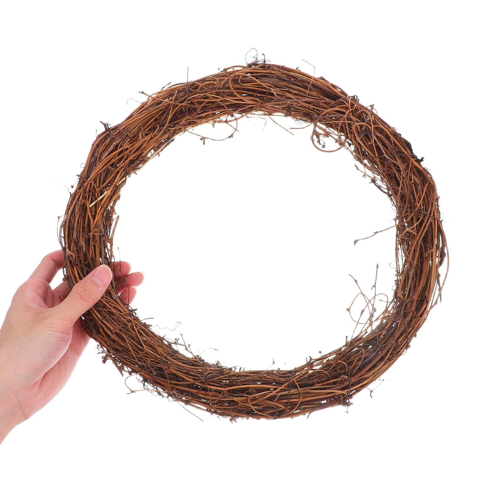 6 Stück Rattan Kranzrohlinge Natürlich Rattan Dekoringe für DIY Weihnachtskranz Türkranz Hochzeit Deko Innen Außen Vielseitig Kreativ Gestaltbar Langlebig
