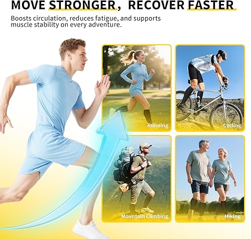 Miniatura 4 de CAMBIVO 3 pares de mangas de compresión de pantorrilla para mujeres y hombres, soporte de pierna para férulas de espinilla