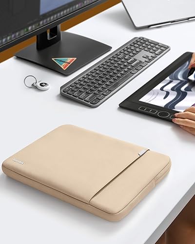 Vista 45 de tomtoc Funda protectora de 360° para portátil Surface de 13.5-14.4 pulgadas Studio/6/5/4/3, Surface Book, funda resistente al agua para Acer Negro