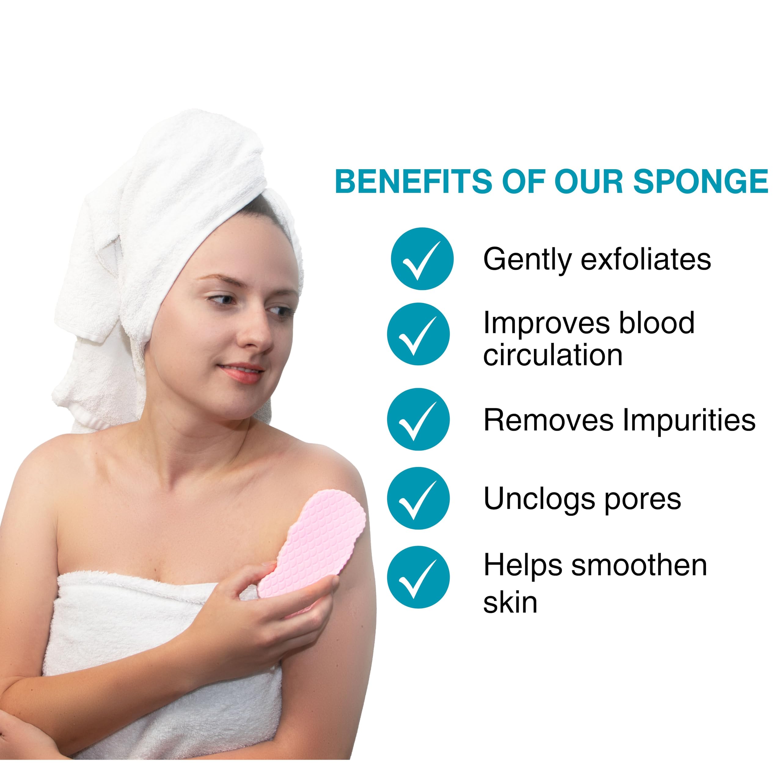 4 spugne esfolianti super morbide esfolianti da bagno e doccia, per rimuovere la pelle morta per il corpo, esfoliante per la pelle, spugna da bagno per adulti e bambini