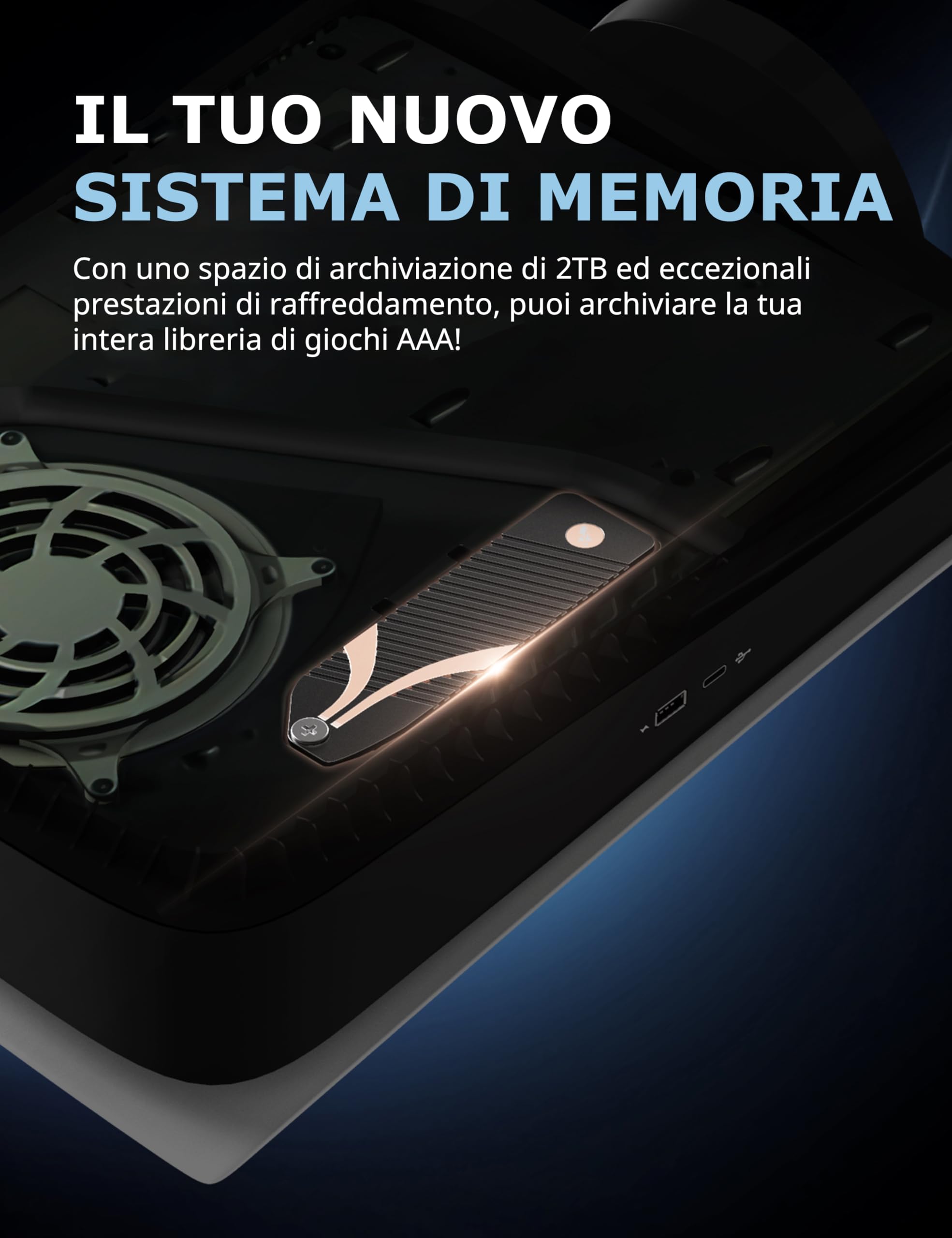 Dissipatore SSD M.2 Sabrent Per PS5 E PC - In Alluminio CNC Con Nastro Termico Incluso - Foto 12