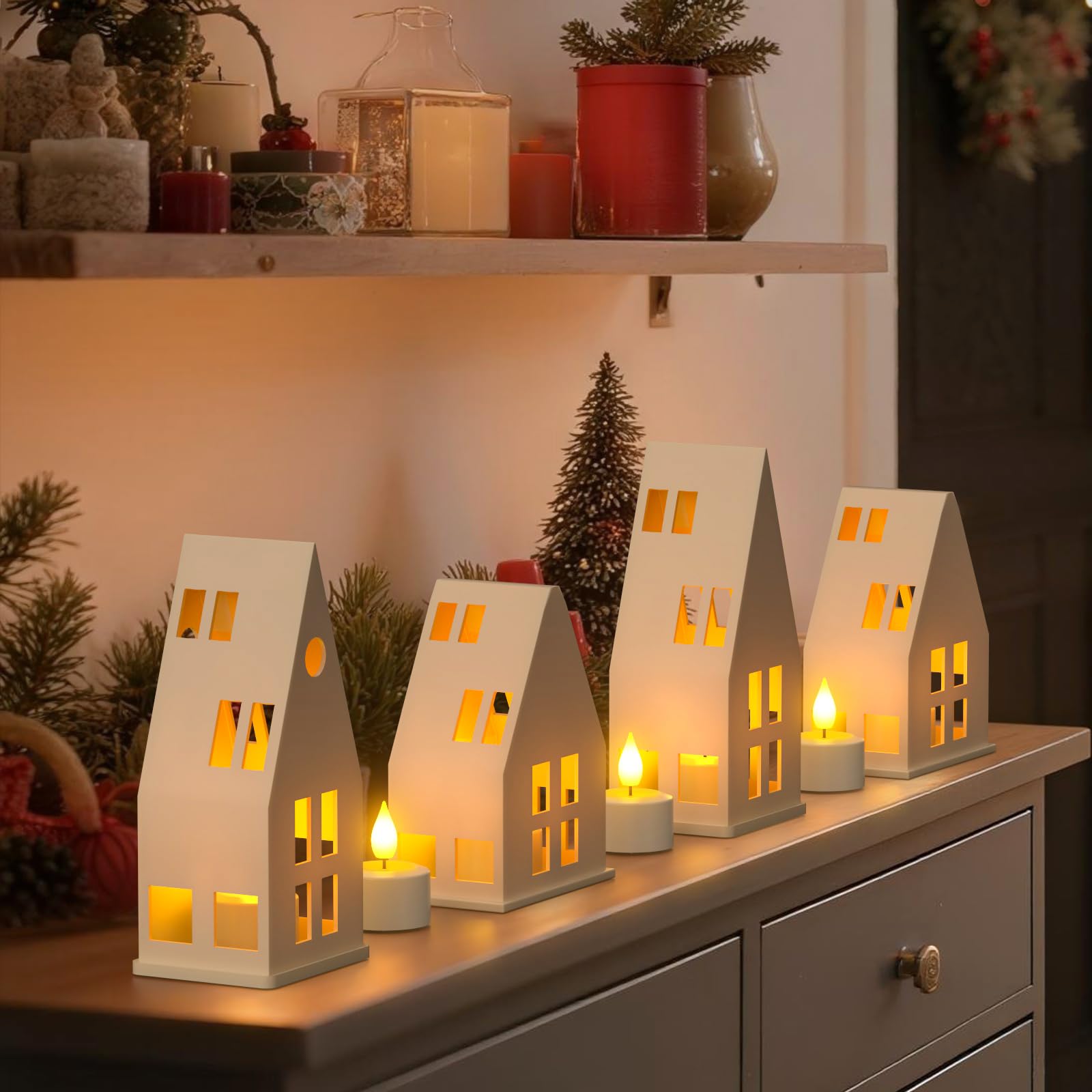 PChero Ricaricabili Tea Light Candele Led con Telecomando, 12 Pezzi Mini Candele Tealight Luci a Led Batteria Natalizie Decorative Finte Elettriche Effetto Reale Per Halloween Natale Decorazioni Casa
