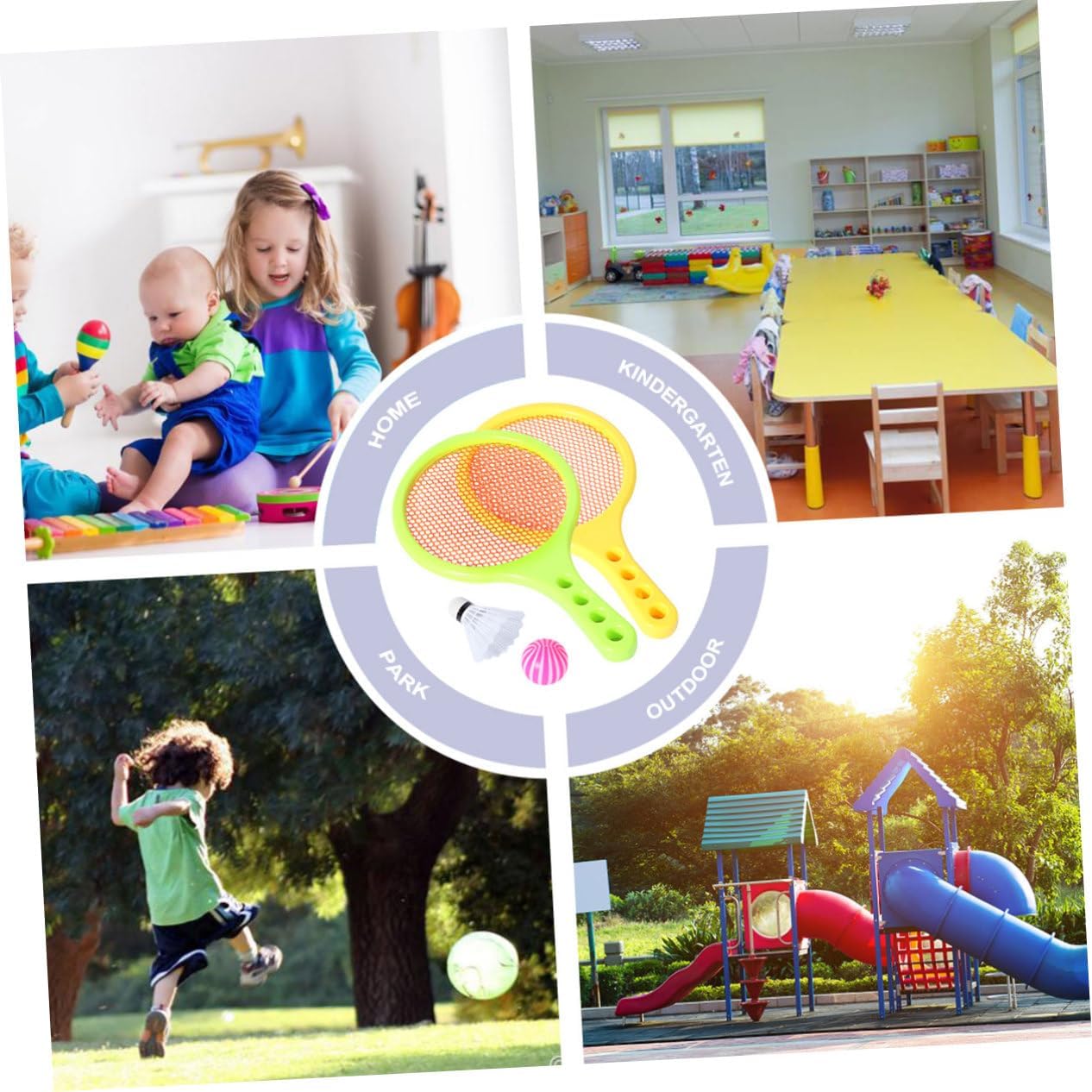 Kids Toy Racket Set ibasenice 3 Sets Kids Sports Toys Kids Playset Kids Tennis Racket ...