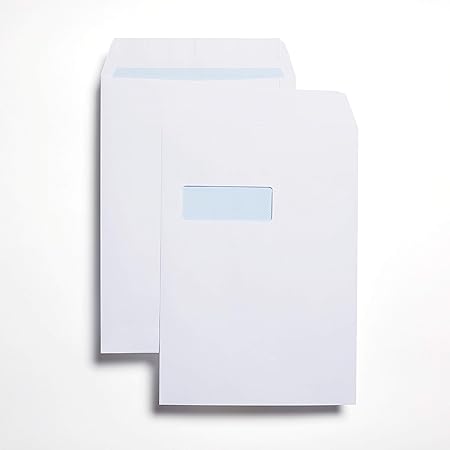 Postmaster A4 C4 Envelopes 229 X 324 Mm 100 GSM Self Seal White 100 Pack: Greeting Card & Invitation Envelopes - View #2