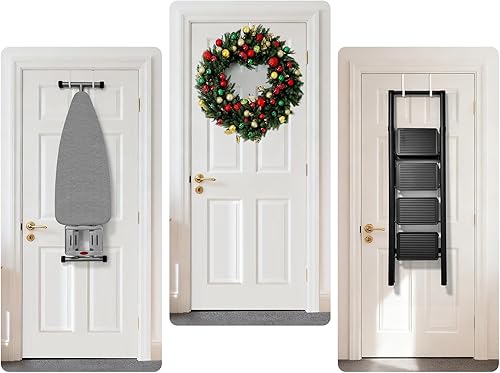 Miniatura 8 de Ganchos para colgar sobre la puerta de 2 pulgadas, 4 piezas, L  5.5 pulgadas, resistentes, individuales, revestimiento de plástico blanco, para