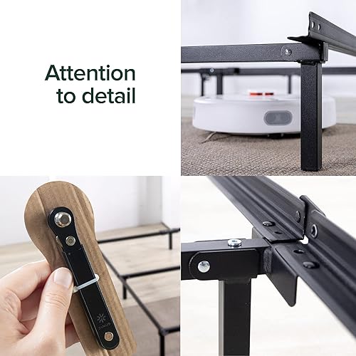 Miniatura 40 de ZINUS - Base metálica Compack de soporte para cama, 7 pulgadas, para colchón y somier, color negro, tamaño individual/matrimonial/Queen Negro