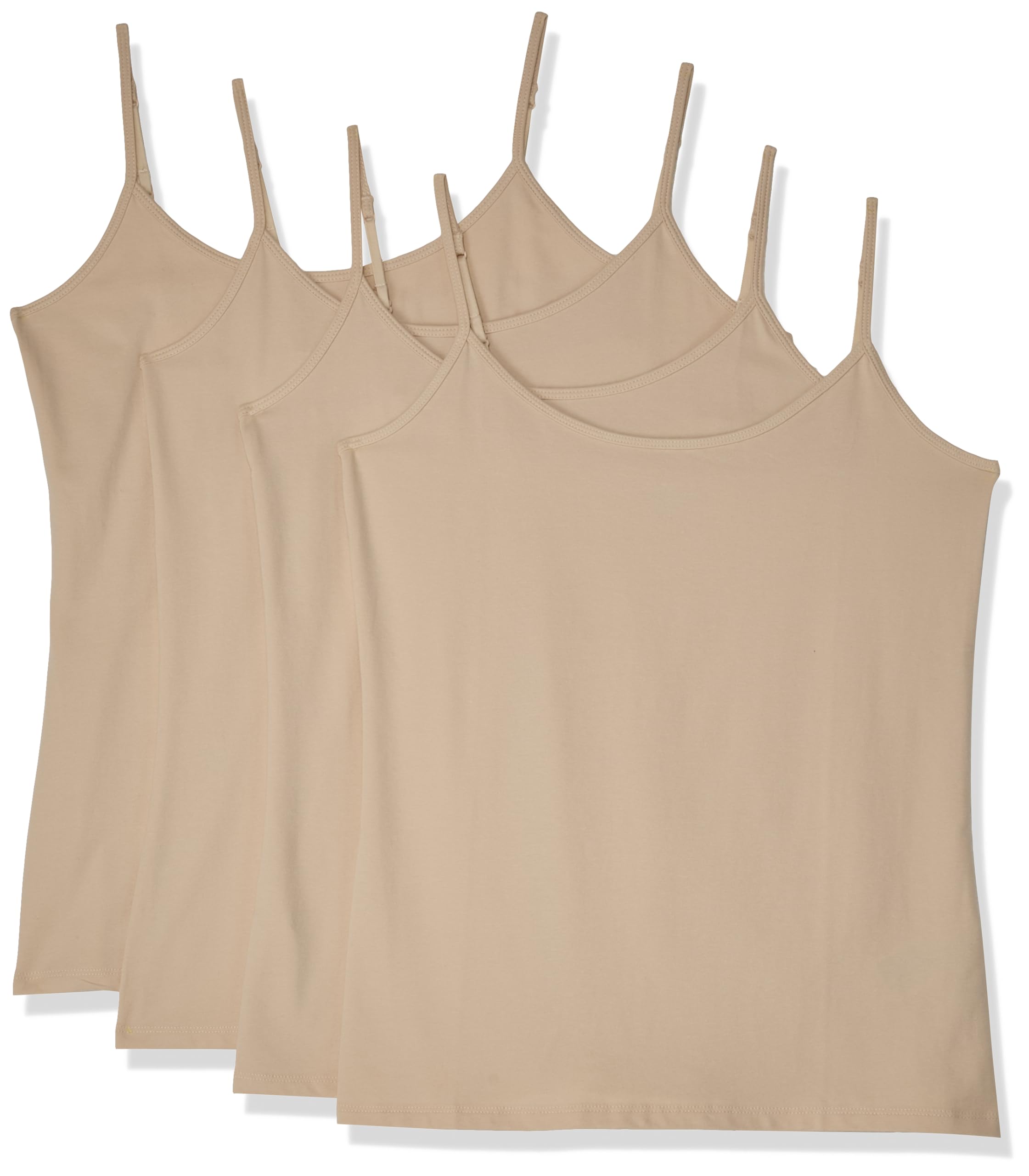 Amazon Essentials Canotta vestibilità Slim Donna, Pacco da 4