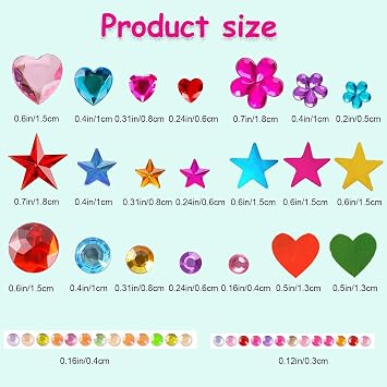 2300pcs Gem Stickers Jewels for Crafts