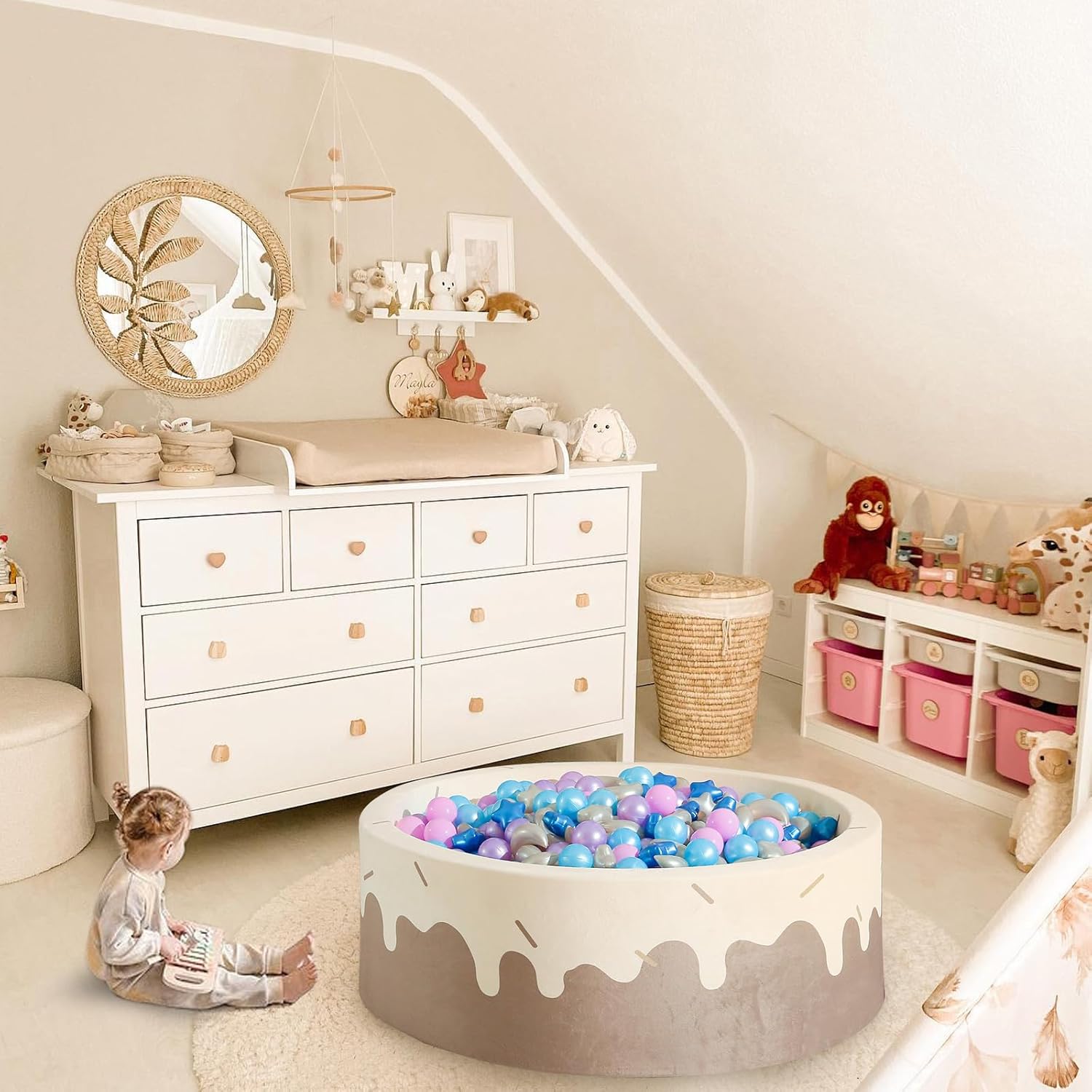 GOGOSO 200pcs Plastics Ball Pit Balls Shape Moon Starts Hearts