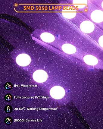 WICHEMI Storefront LED Lights Window Lights LED Lights for Business 50FT