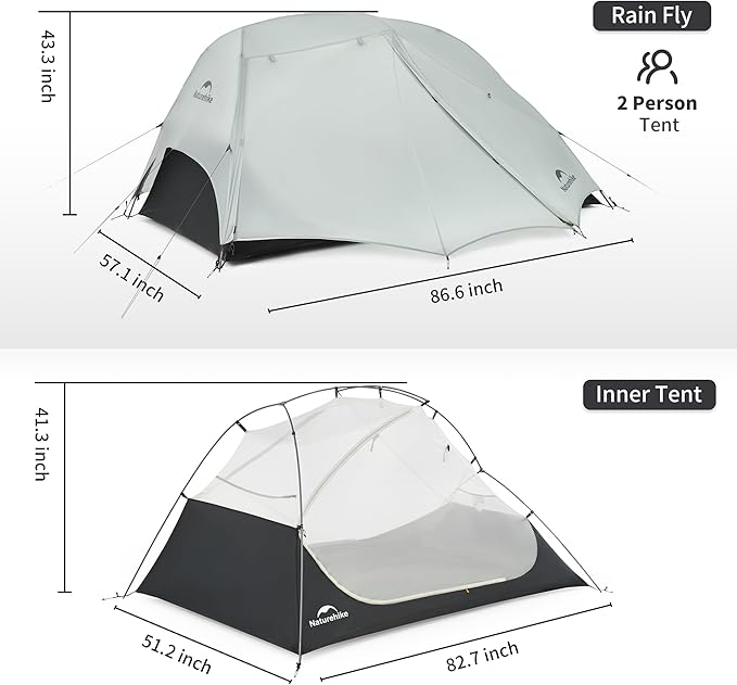 Carpa ultraligera Naturehike Star River para 2 personas miniatura 2