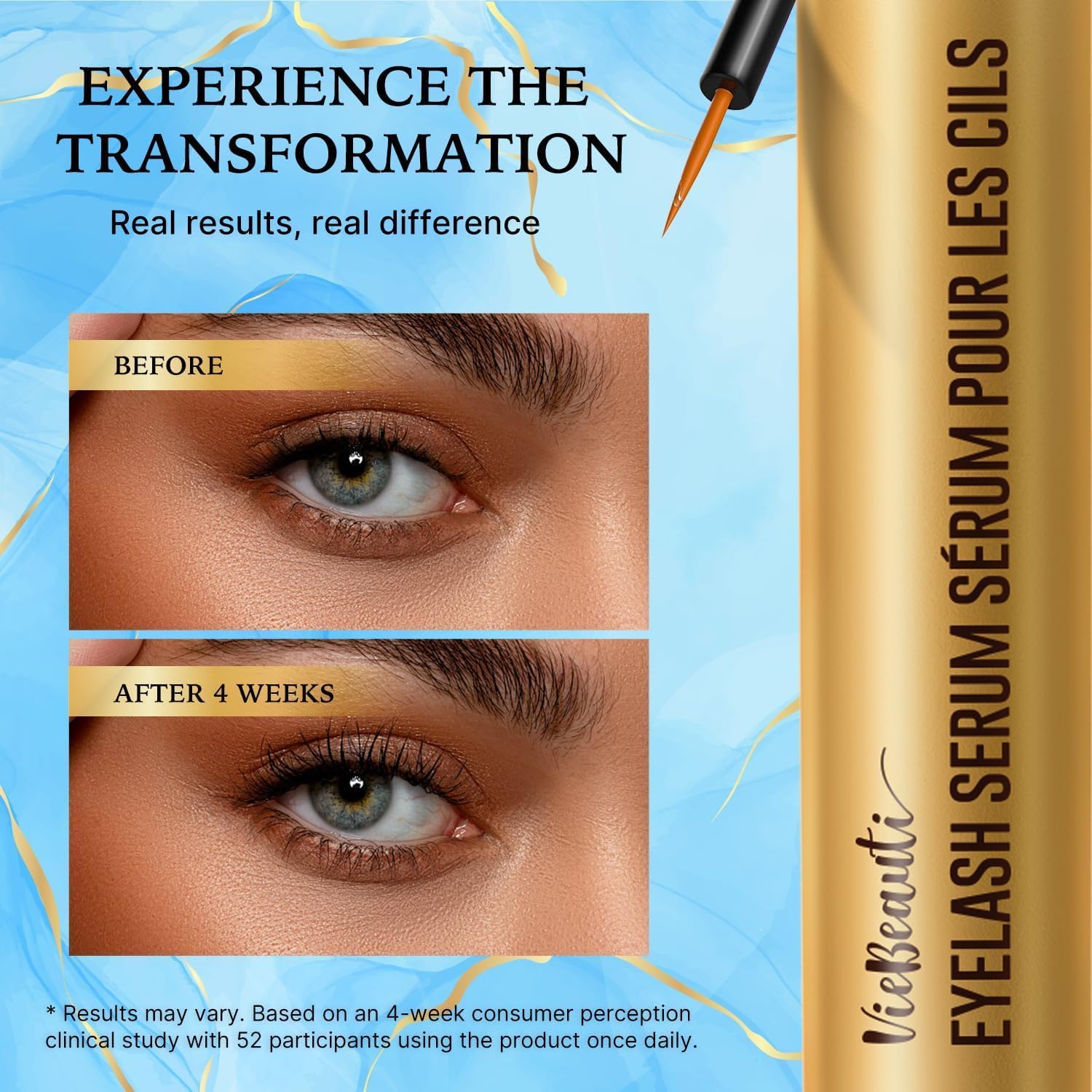 VieBeauti Eyelash Growth Serum 5mL – Advanced Lash Serum for Longer, Fuller & Thicker Lashes, Vegan & Cruelty-Free Formula, Safe for Sensitive Eyes (5-Month Supply) - 3
