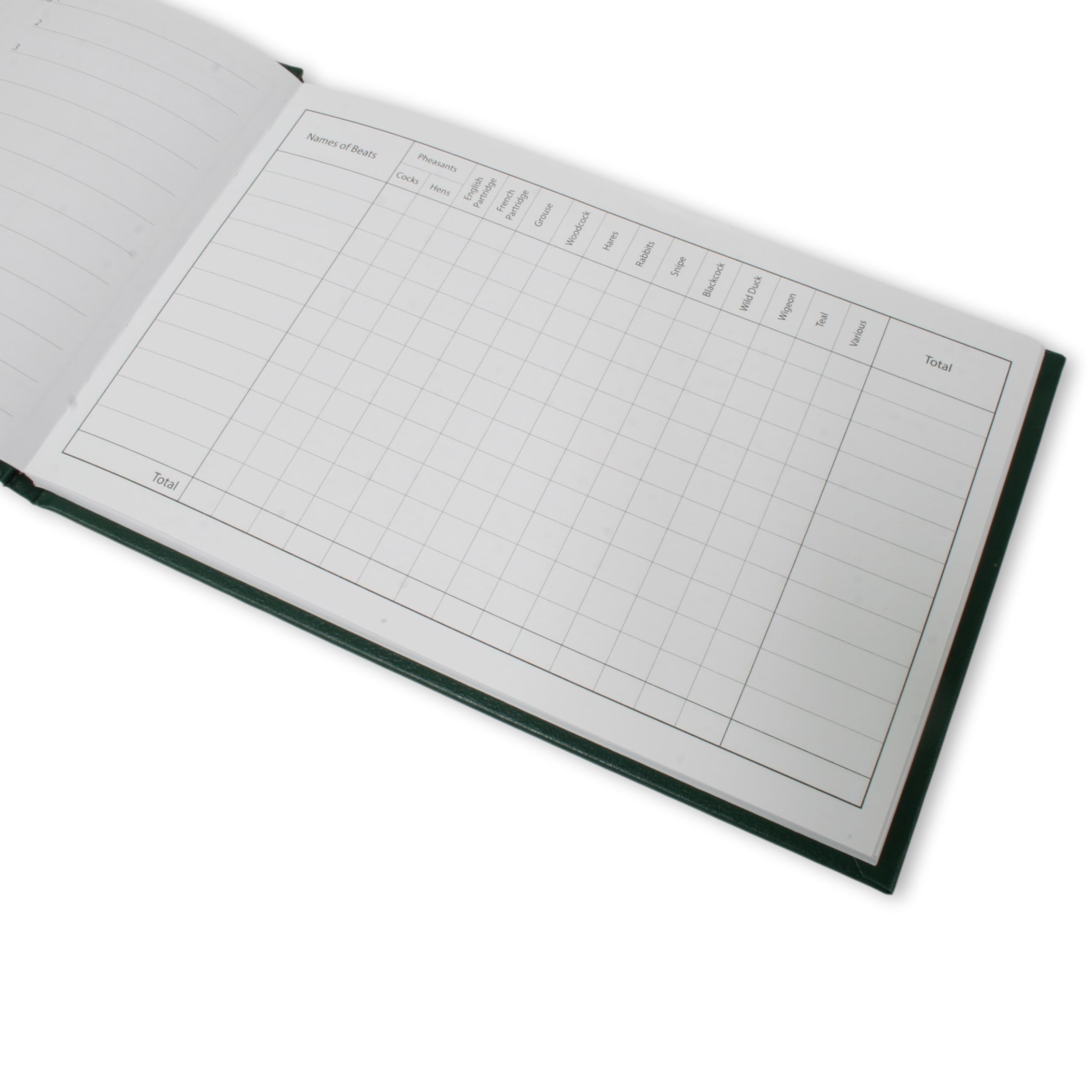 Game Bird Record Book Register Shooting Green Gamekeeper Gift - Image 4