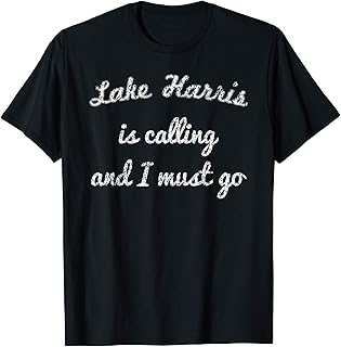 LAKE HARRIS FLORIDA Funny Fishing Camping Summer Gift T-Shirt