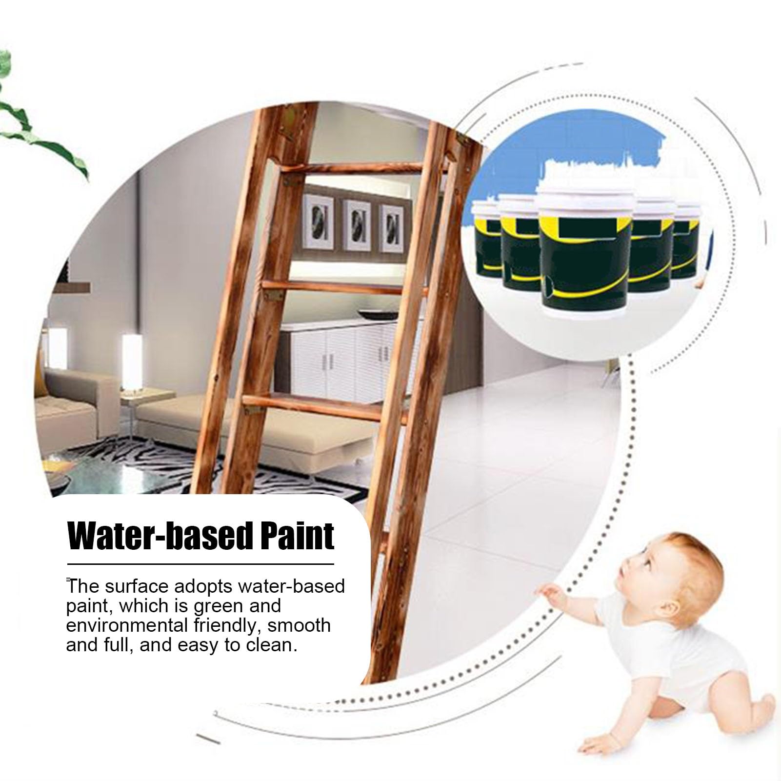 Escaleras para Áticos Escalera Telescópica de Escape para Áticos Montada en La Pared, Escalera Recta de Madera Maciza para Áticos con Toboganes de Metal, Escalera Retráctil para Literas, Sótanos, Tech
