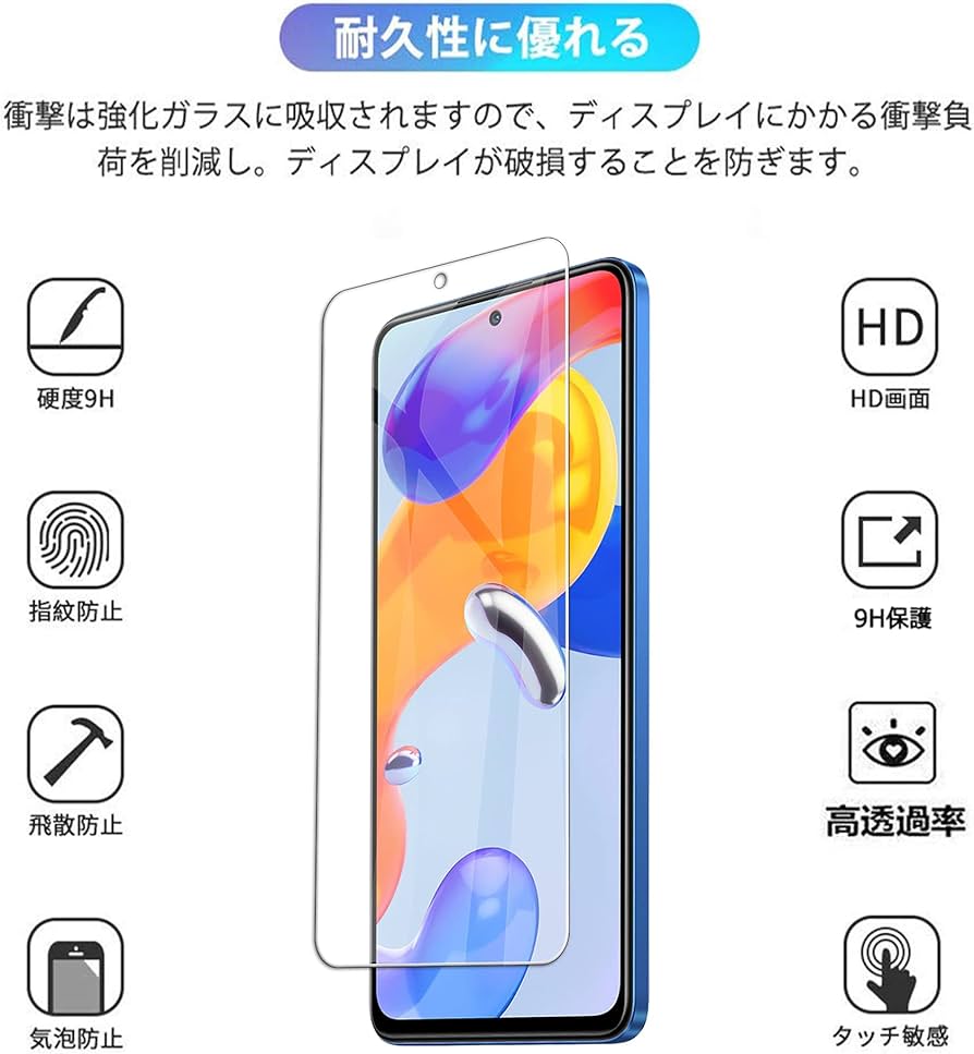 Amazon | 【2枚セット】 Xiaomi Redmi Note 11 Pro 5G 用の ガラス