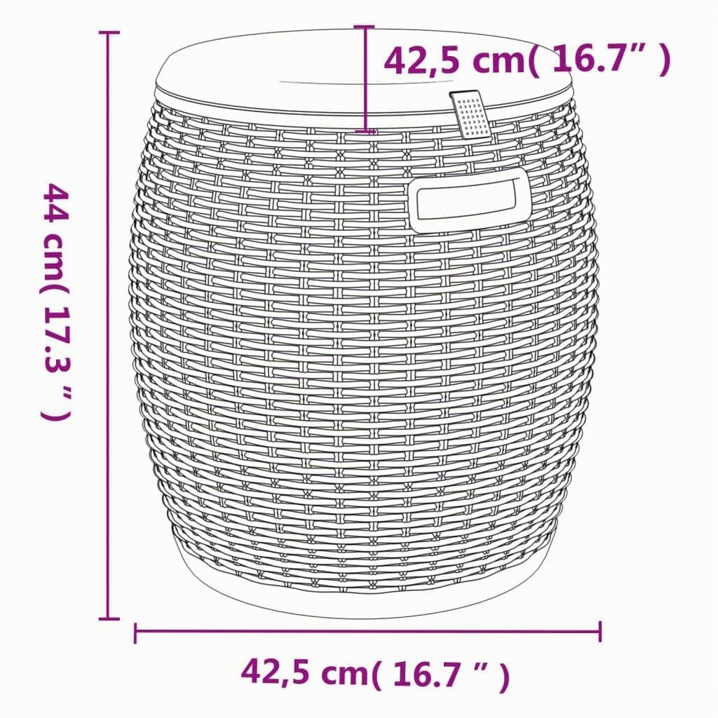 vidaXL Boîte de rangement de jardin 4 en 1 noir polypropylène
