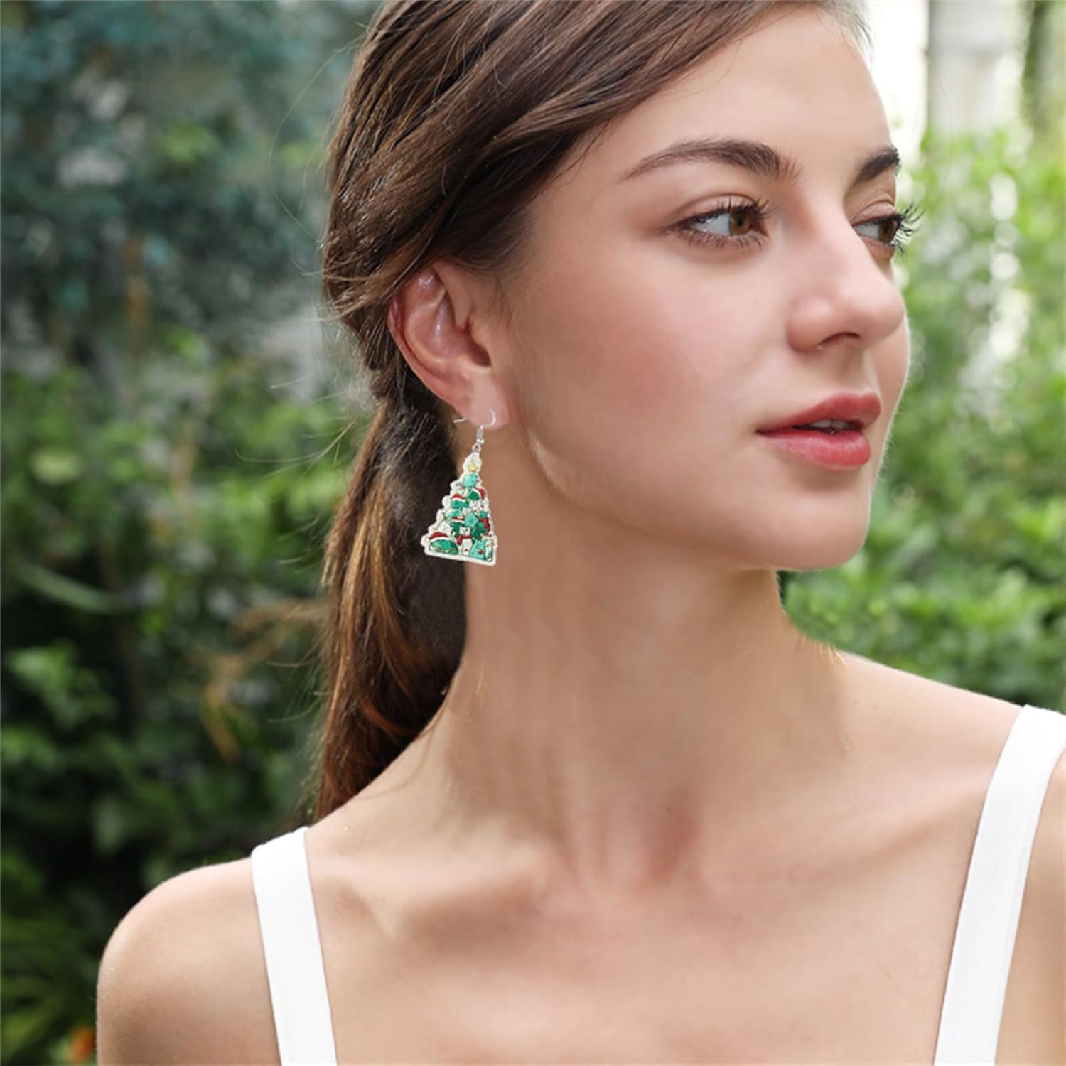 MALOYANVE Christmas Animal Earrings for Women Cute Acrylic Dinosaur Cat Raccoon Yak Alpaca Koala Dangle Stud Earrings Joy Holiday Jewelry - Image 3