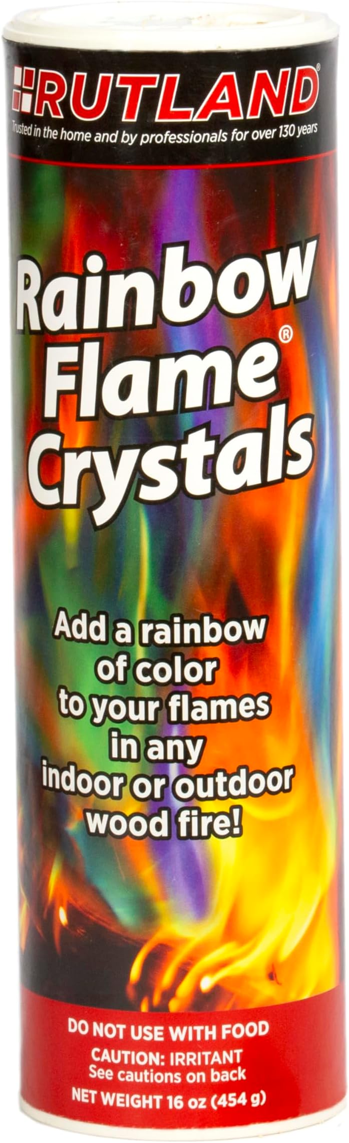 Rutland Rainbow Flame Crystals, Magical Multi-Colored Fire, 1 lb. Canister