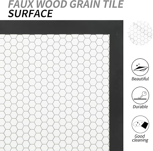 Miniatura 4 de Mesa auxiliar de patio, mesa plegable pequeña de 18.5 pulgadas para exteriores e interiores, mesa de bistró cuadrada con azulejos de metal y