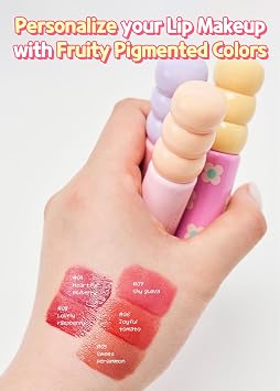 COLORGRAM Fruity Glass Tint 08 Lovely Raspberry + Pin Point Eyeshadow Palette 02 Pink Mauve | Highly Pigmented Glossy Dewy Lip Gloss and Ultra - Blendable Matte, Giltter, Shimmer Eye Palette