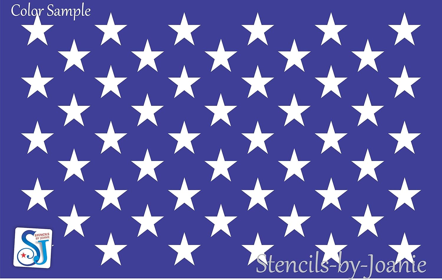 (50) Stars Stencil 1.5" Size for 12" x 19" Blue Area Amercian Flag Patriotic DIY Signs (K26C)