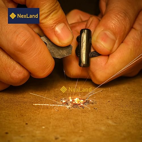 Miniatura 2 de NexLand FNP-FS1 - Collar de cerámica para arrancador de fuego, barra de ferro, cuerda de paracaídas